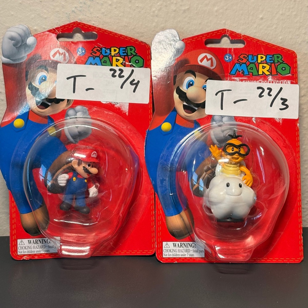 Super Mario Mini Figure Collection Lot Mario Lakitu Goldie Nintendo 23013G New